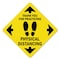 Signmission Thank You For Practicing Safe Distance Non-Slip Floor Graphic, 11in Vinyl Decal, 3PK, X-11-3PK-99975 FD-X-11-3PK-99975 - alternate 1